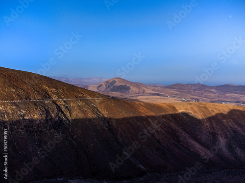 Sonnenaufgang am Aussichtspunkt "Mirador Risco de las Peñas" auf Fuerteventura