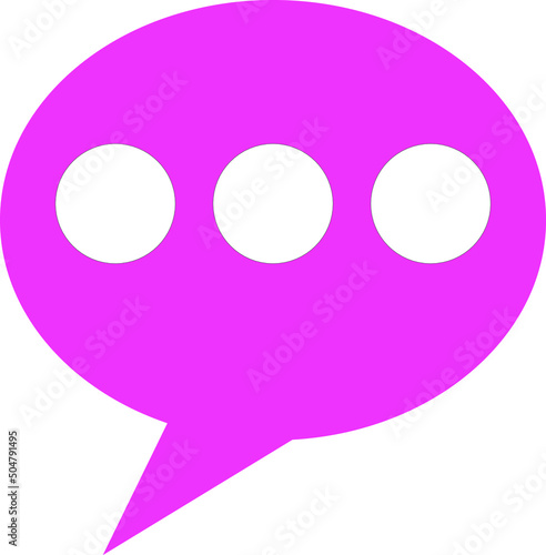 message icon pink color. vector . on white background