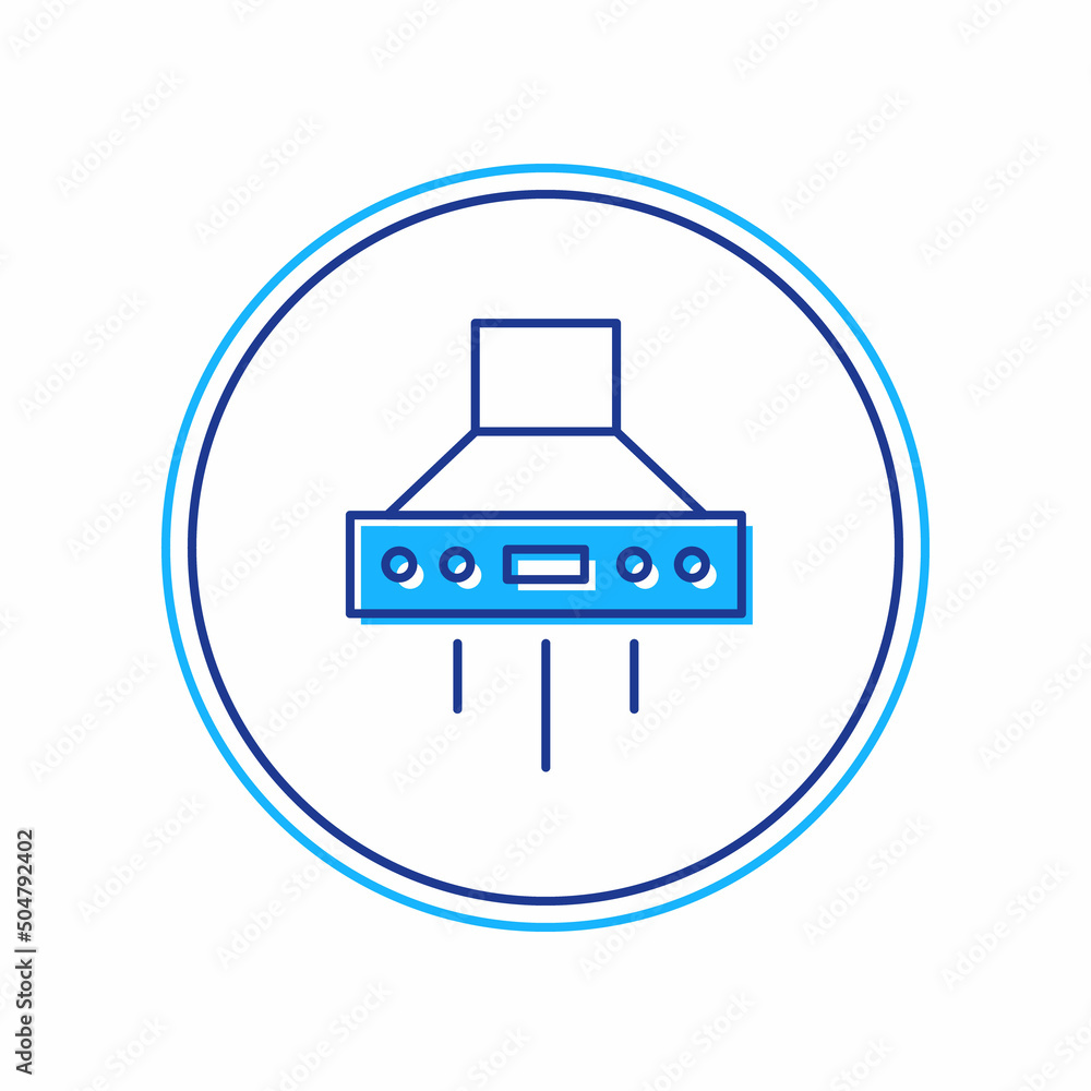 Filled outline Kitchen extractor fan icon isolated on white background. Cooker hood. Kitchen exhaust. Household appliance. Vector Filled outline Kitchen extractor fan icon isolated on white background. Cooker hood. Kitchen exhaust. Household appliance. Vector