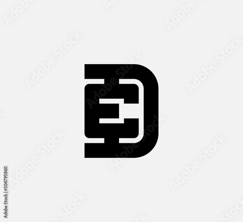 Letter D and E logo design. Minimalistic monogram symbol. Premium logotype. DE - Elegant universal vector sign. Graphic symbol for corporate identity.