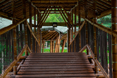 construction of guadua structures  photo