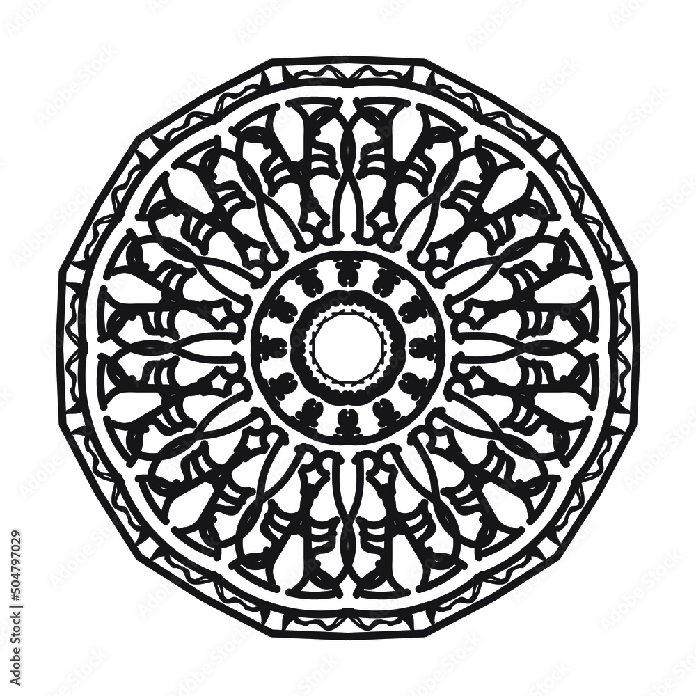 Hand drawn mandala. decoration in ethnic oriental doodle ornament. Hand drawn mandala. decoration in ethnic oriental doodle ornament.