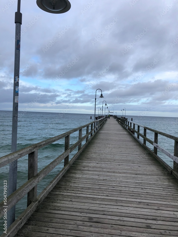 wooden pier in the sea, Germany