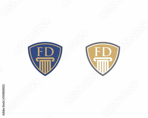 Letters FD  Law Logo Vector 001