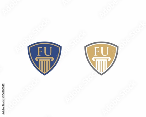 Letters FU  Law Logo Vector 001