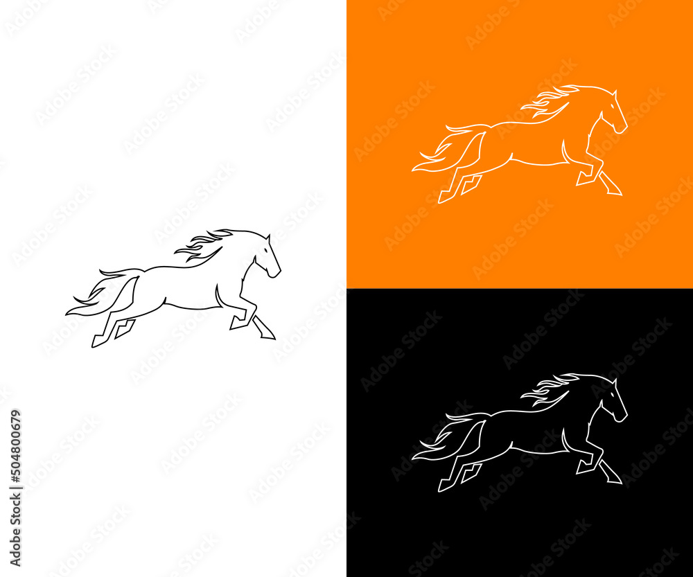 Obraz premium horse logo design