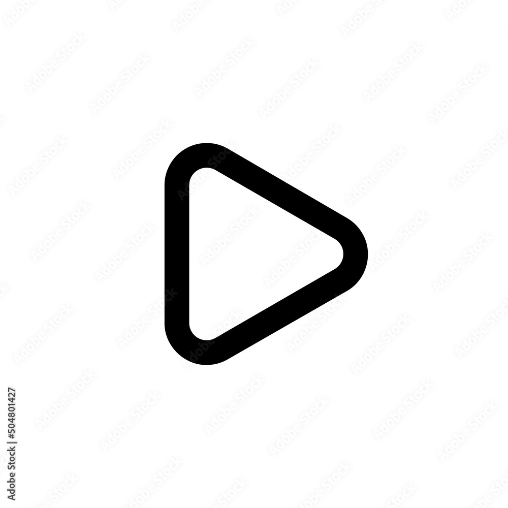 Play button vector icon. Start music or video player button symbol in simple linear style. Vector EPS 10 Play button vector icon. Start music or video player button symbol in simple linear style. Vector EPS 10