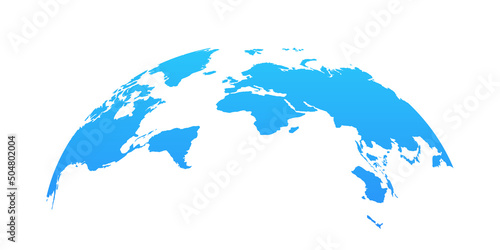 World Map isolated on white background. Flat Earth, Globe worldmap icon. Vector EPS 10 photo