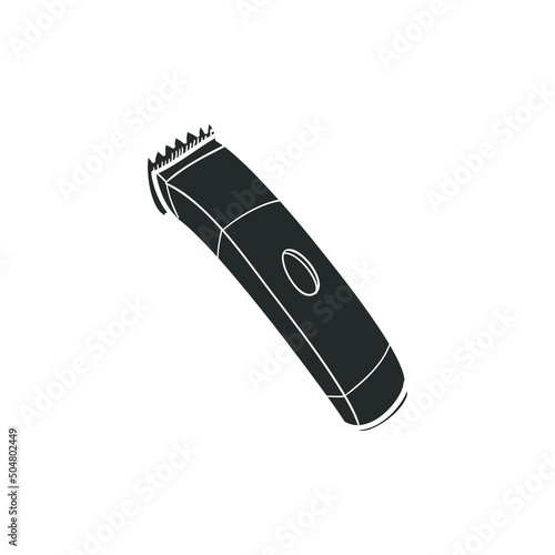 Hair Trimmer Icon Silhouette Illustration. Barber Vector Graphic Pictogram Symbol Clip Art. Doodle Sketch Black Sign.