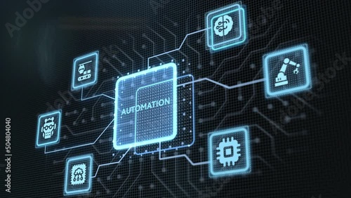 Business, Technology, Internet and network concept. Automation Software Technology Process System.
