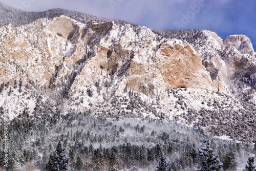 Blowing Snow and Chalk Cliffs photo