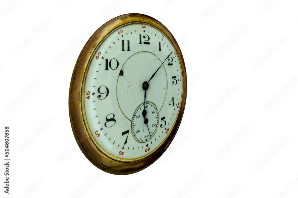 antique watch face against white background antique watch face against white background