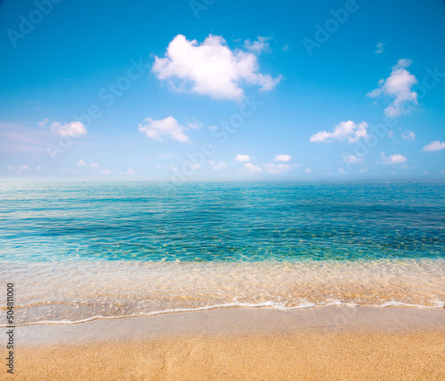 Sandy beach and beautiful tropical sea