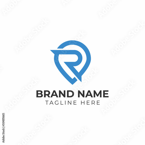 Free Download Letter R Pin Location Logo Design Element - GFXLoad