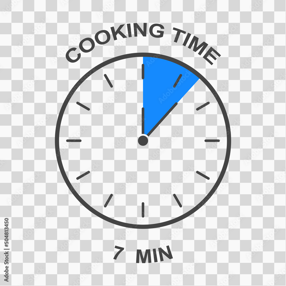 Clock Face With 7 Minute Time Interval Cooking Time Icon Timer clock-face-with-7-minute-time-interval-cooking-time-icon-timer