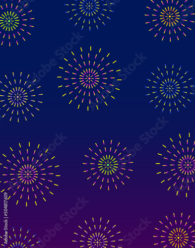 Clip art background of colorful fireworks