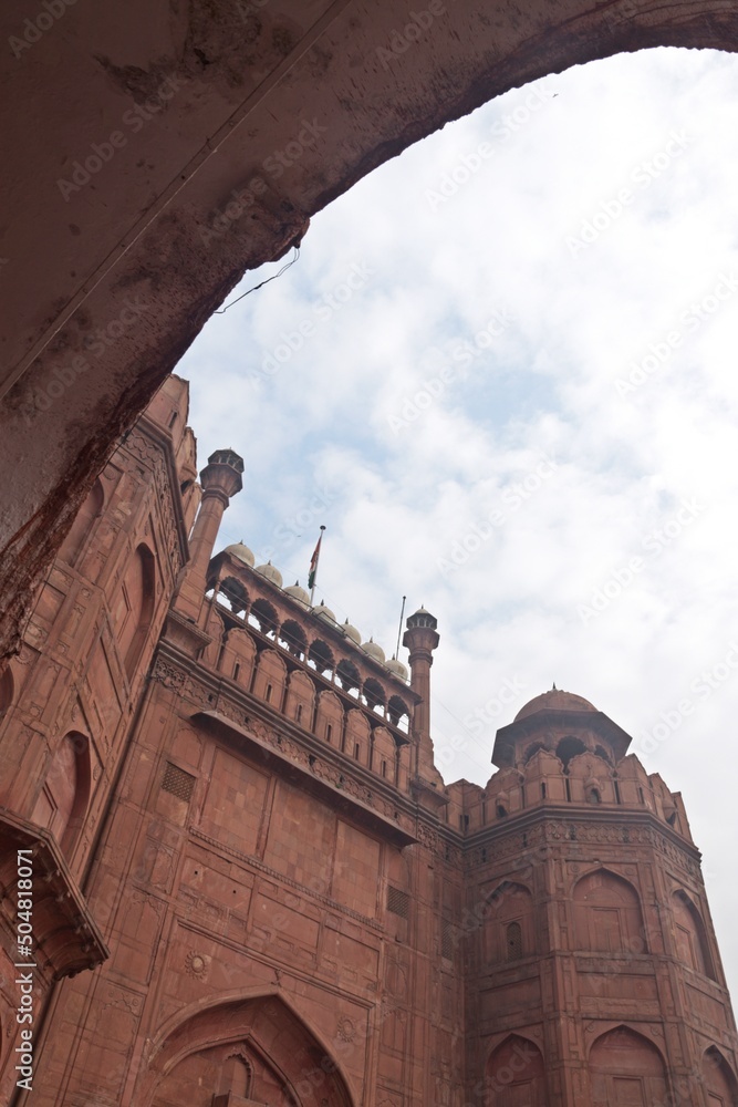 unesco world heritage site,  red fort. old delhi , india 
