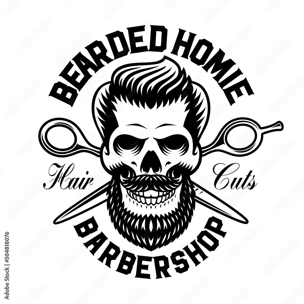 Barber Skull vector illustration Barber Skull vector illustration