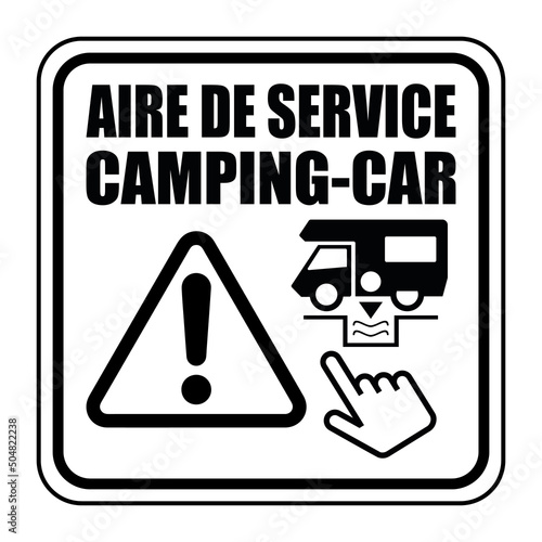 Logo aire de service camping-car.