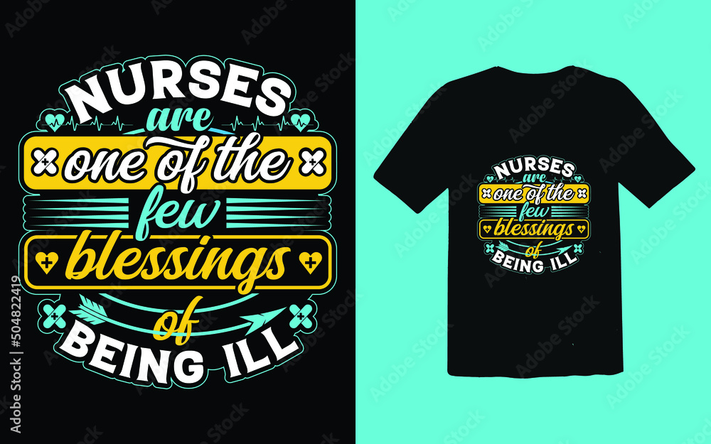 Nurse t-shirt design typographic vector