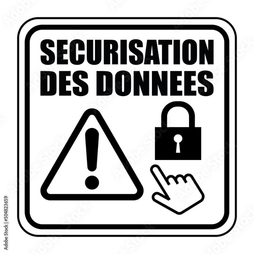 Logo sécurisation des données.