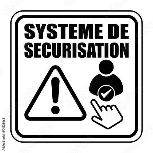 Logo système de sécurisation.