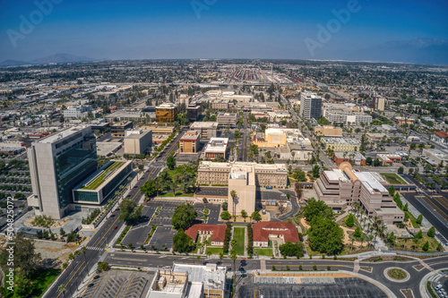 Aerial View of the Skyline of San Bernardino, California