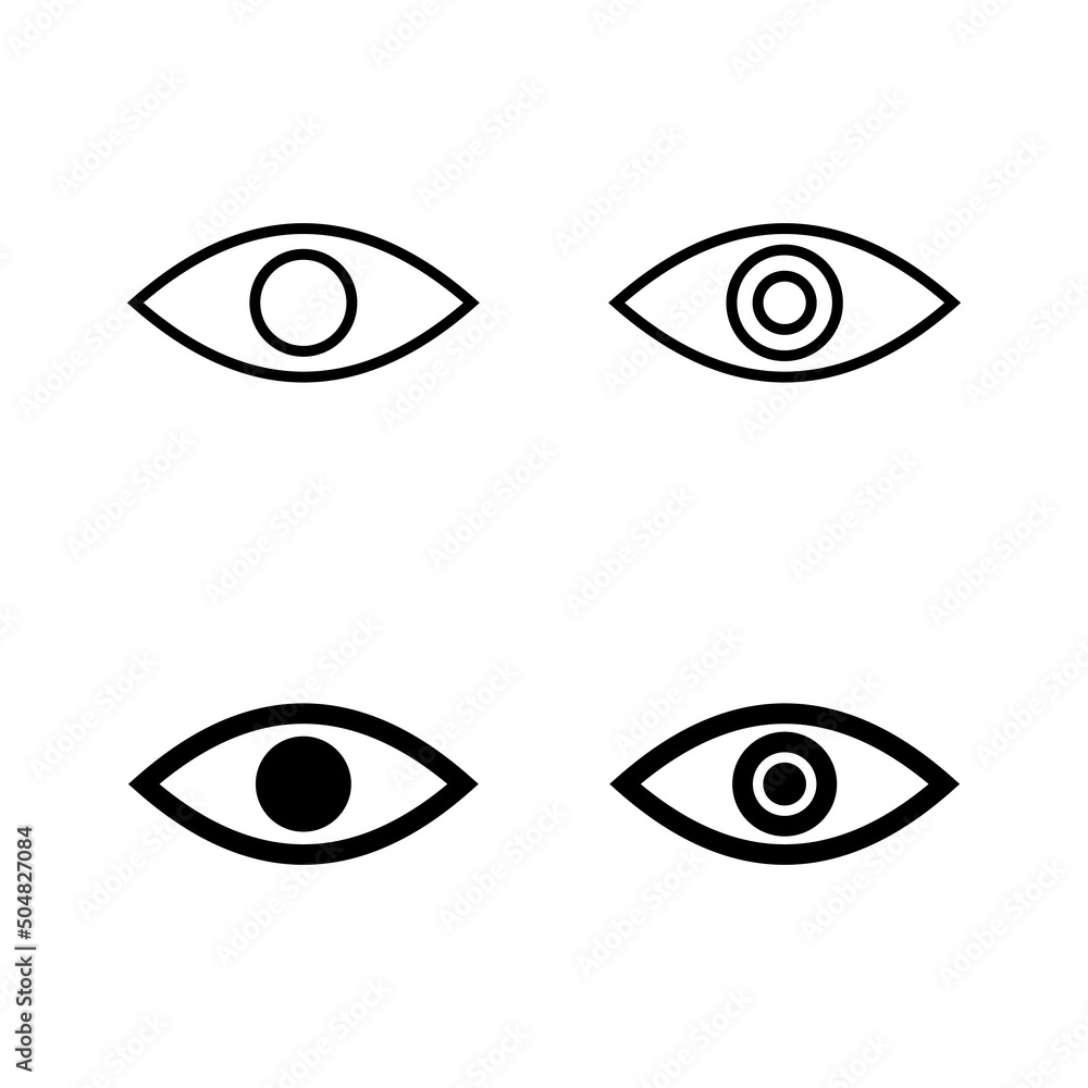 Eye icons vector. Eye sign and symbol. Look and Vision icon. Eye icons vector. Eye sign and symbol. Look and Vision icon.