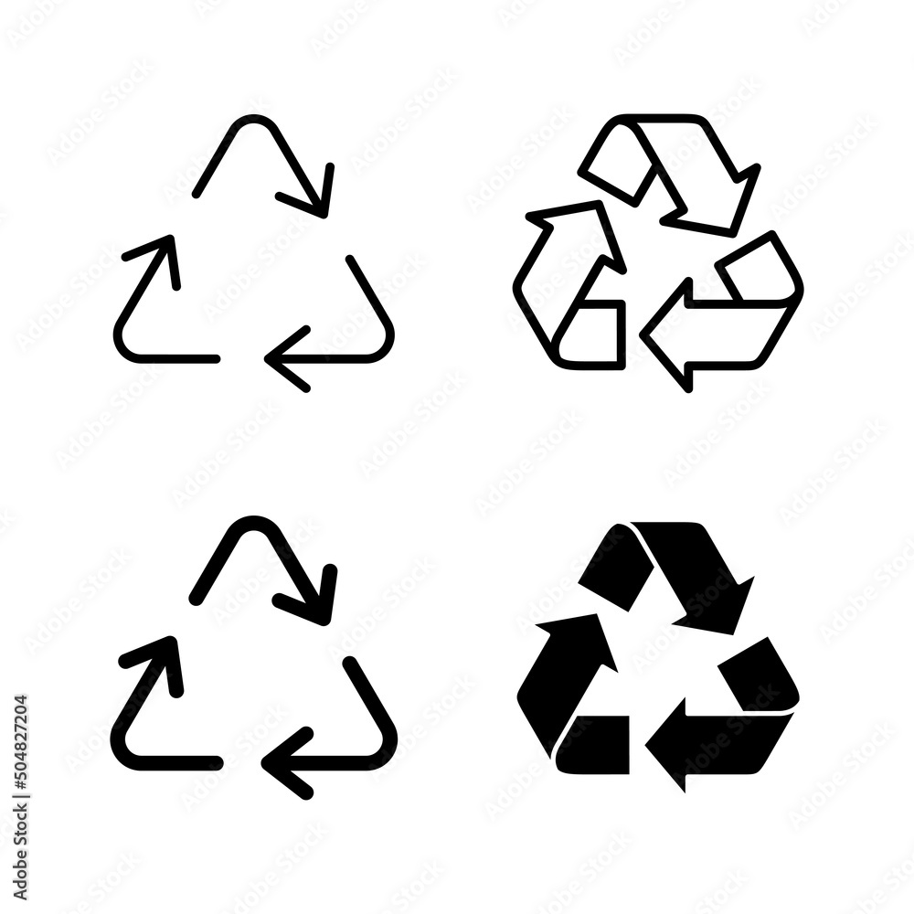 Recycle icons vector. Recycling sign and symbol. Recycle icons vector. Recycling sign and symbol.