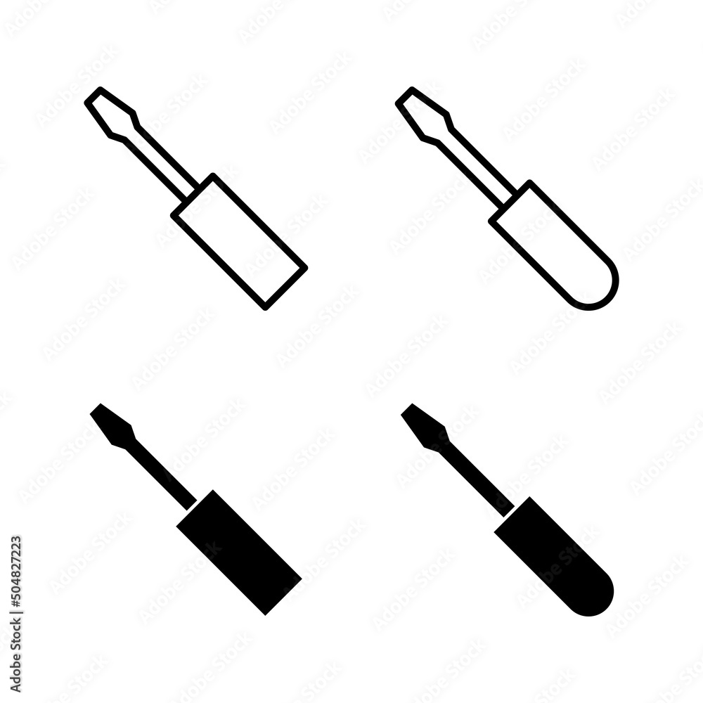 Screwdriver icons vector.tools sign and symbol Screwdriver icons vector.tools sign and symbol