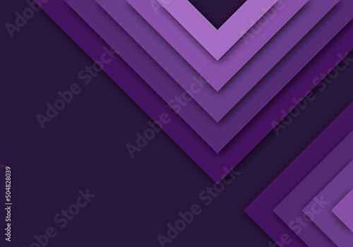 Purple Background Geometric Overlap Layer Paper Cut on Dark with Space Design