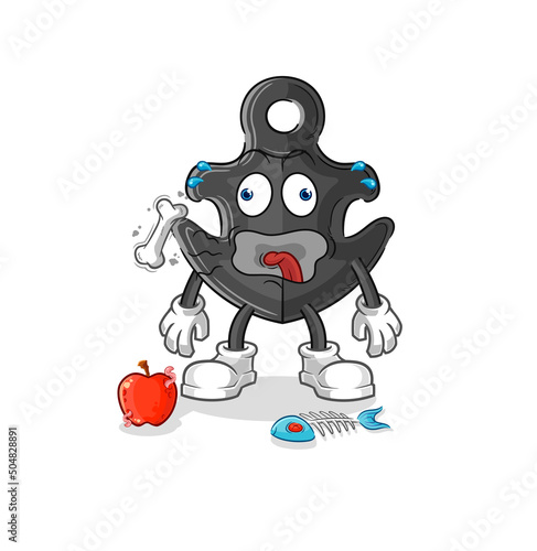 anchor burp mascot. cartoon vector