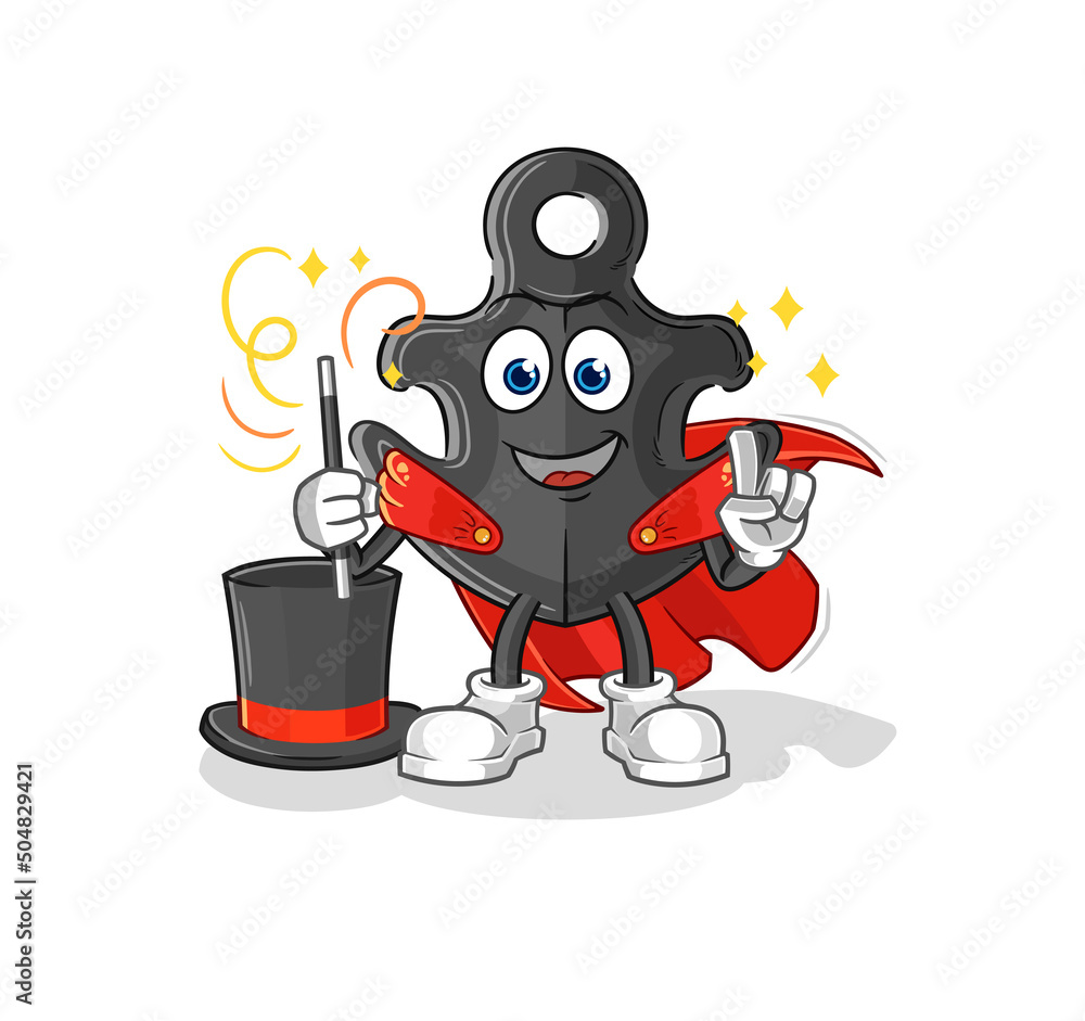 anchor magician illustration. character vector anchor magician illustration. character vector