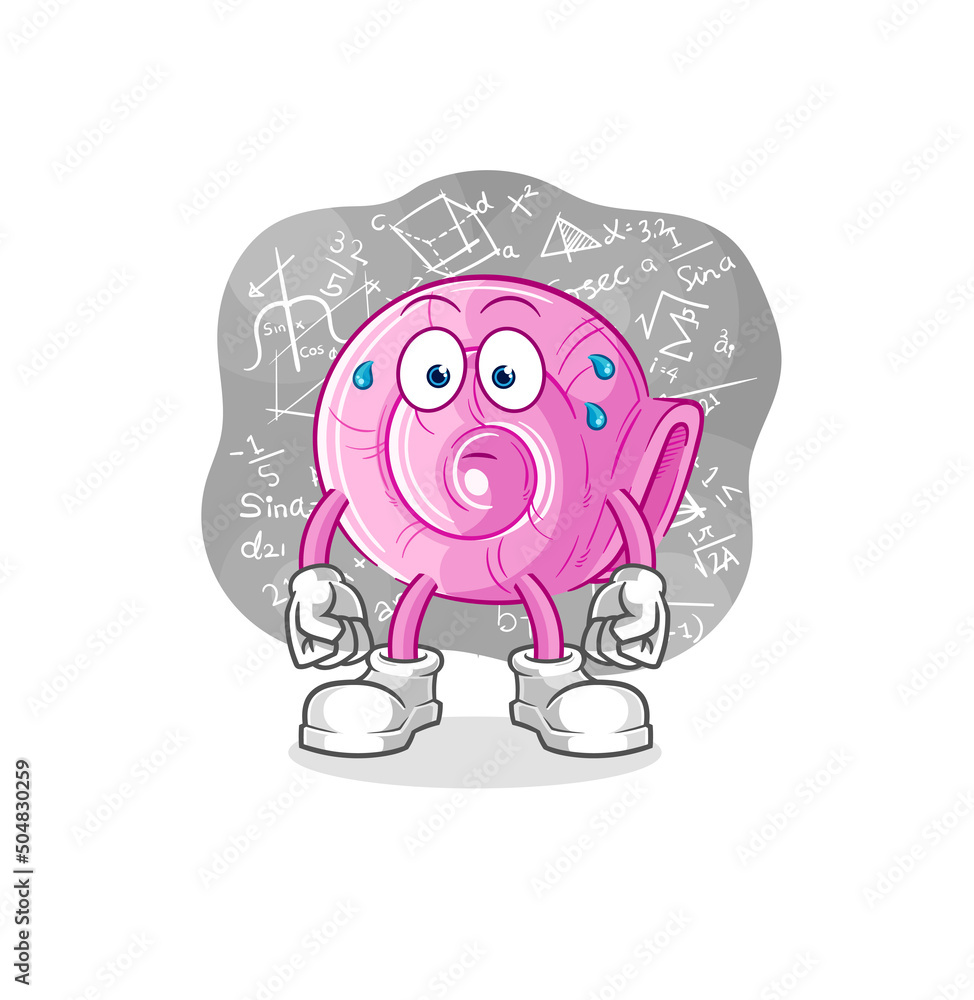 shell thinking hard vector. cartoon character shell thinking hard vector. cartoon character