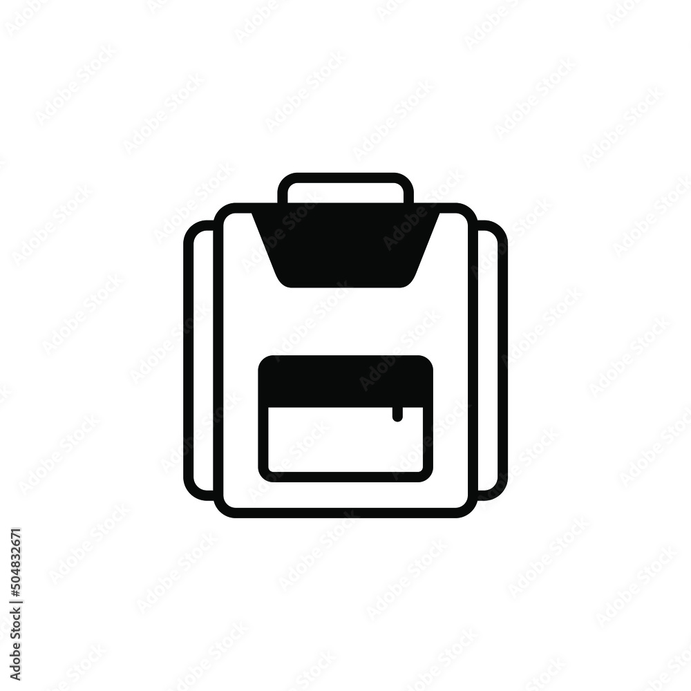 Backpack, School, Rucksack, Knapsack Solid Line Icon Vector Illustration Logo Template. Suitable For Many Purposes. Backpack, School, Rucksack, Knapsack Solid Line Icon Vector Illustration Logo Template. Suitable For Many Purposes.
