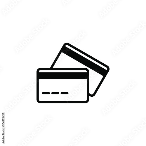 Credit Card, Payment Solid Line Icon Vector Illustration Logo Template. Suitable For Many Purposes.