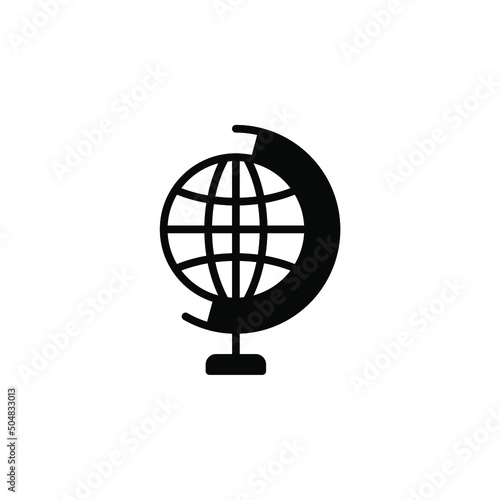 World  Earth  Global Solid Line Icon Vector Illustration Logo Template. Suitable For Many Purposes.
