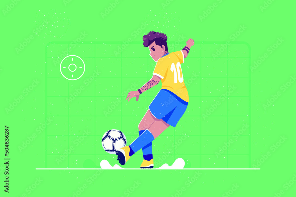 brazil football player illustration