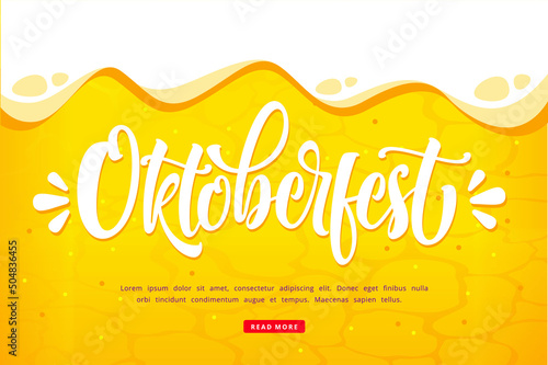 oktoberfest lettering background vector template