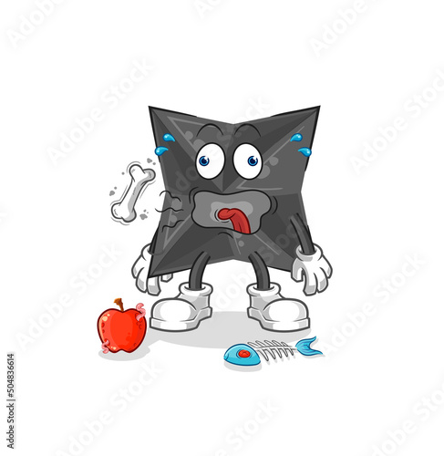 shuriken burp mascot. cartoon vector