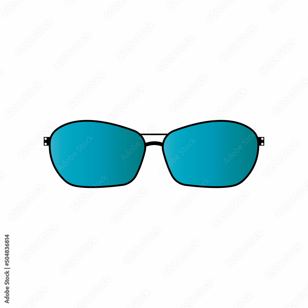 Glassess icon vector flat design Glassess icon vector flat design