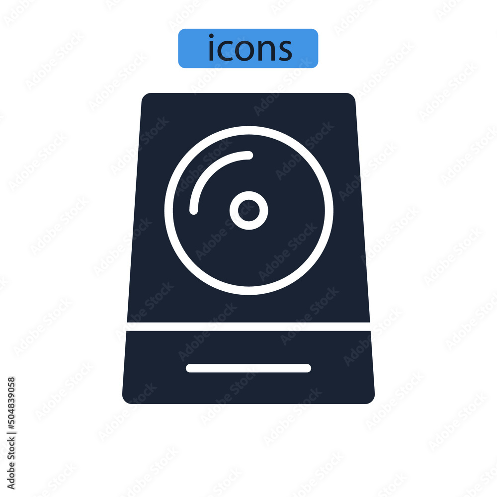 DVD icons symbol vector elements for infographic web DVD icons symbol vector elements for infographic web