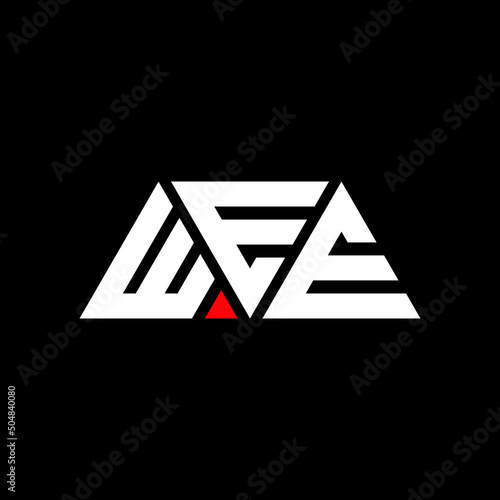 WEE triangle letter logo design with triangle shape. WEE triangle logo design monogram. WEE triangle vector logo template with red color. WEE triangular logo Simple, Elegant, and Luxurious Logo...
