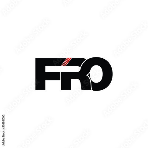 FRO letter monogram logo design vector