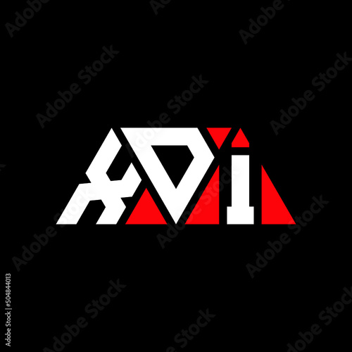 XDI triangle letter logo design with triangle shape. XDI triangle logo design monogram. XDI triangle vector logo template with red color. XDI triangular logo Simple, Elegant, and Luxurious Logo... photo