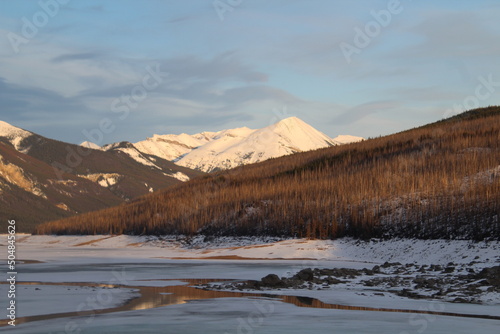 Winter Along Medicine Lake, Jasper National Park, Alberta