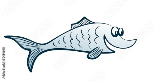 The symbol of fish in the blue wave.