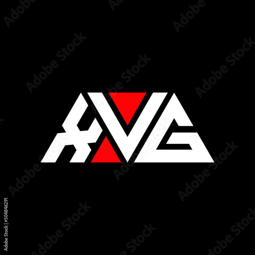 XVG triangle letter logo design with triangle shape. XVG triangle logo design monogram. XVG triangle vector logo template with red color. XVG triangular logo Simple, Elegant, and Luxurious Logo... photo