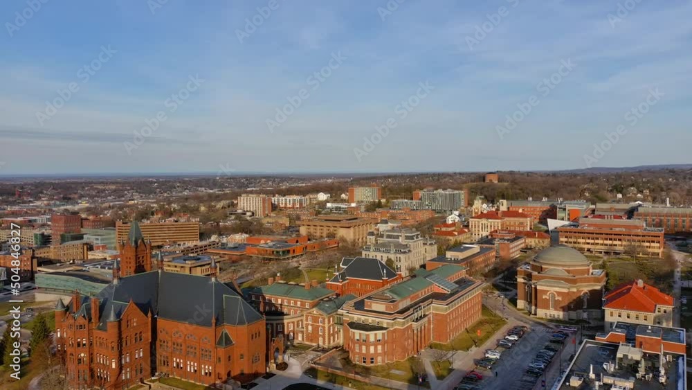 Aerial Pan Left View of Syracuse University Campus - Pt. 2 Aerial Pan Left View of Syracuse University Campus - Pt. 2