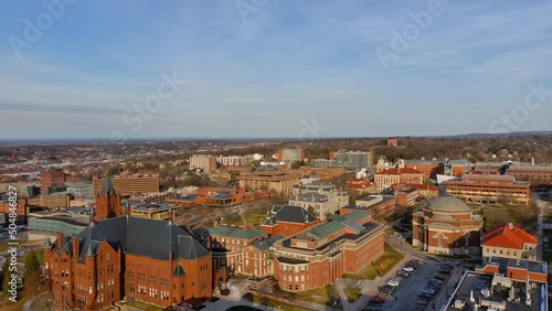 Aerial Pan Left View of Syracuse University Campus - Pt. 2 photo